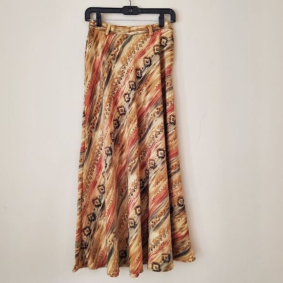 STUDIO WEST Women's Maxi Skirt Size Small Southwestern Multicolor Western Boho - Picture 1 of 6